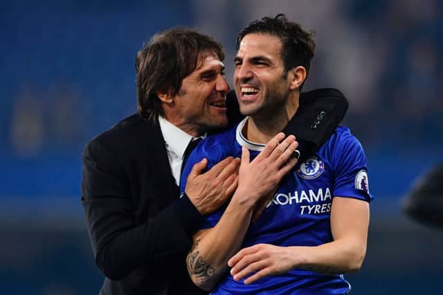 Fabregas has high praise for Conte: “If I was a coach, I could get by managing with all that he showed me in the two years I worked with him.” Credit: BEN STANSALL/AFP via Getty Images