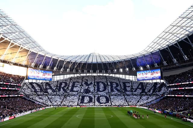 Tottenham fans unveiled an incredible tifo ahead of the north London derby. Credit: Clive Rose/Getty Images