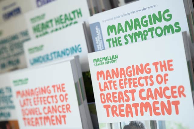 Macmillan Cancer Support leaflets. Photo: Getty