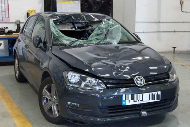 Anop Singh’s black Volkswagen Golf. Credit: SWNS