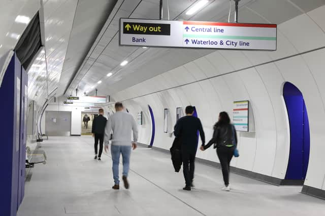 New platform at Bank Station