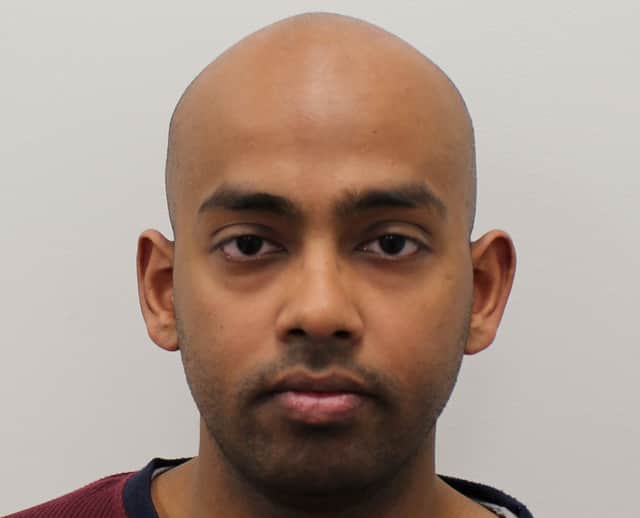 Mohammed Zaman - a serving Met Police PCSO has been jailed for witness intimidation after telling a woman involved in his own harassment case he knew where she lived. Credit: Metropolitan Police / SWNS