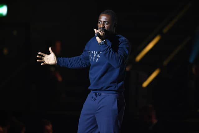 The video features actor Idris Elba