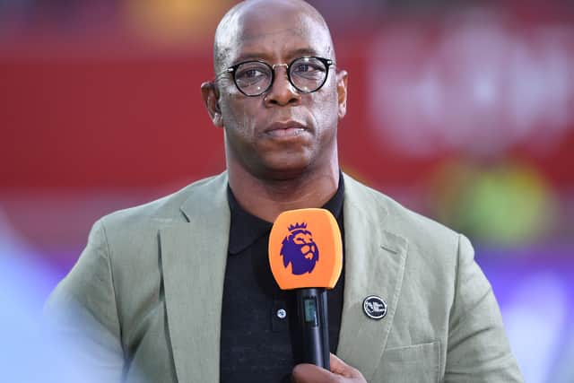 pundit and ex footballer Ian Wright before  the Premier League match (Photo by Stuart MacFarlane/Arsenal FC via Getty Images)