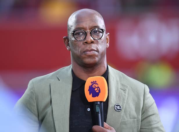 <p>pundit and ex footballer Ian Wright before  the Premier League match (Photo by Stuart MacFarlane/Arsenal FC via Getty Images)</p>