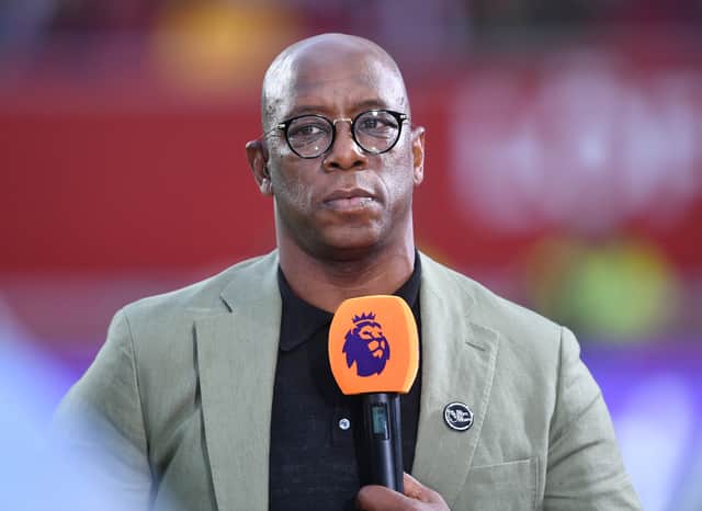 pundit and ex footballer Ian Wright before the Premier League match (Photo by Stuart MacFarlane/Arsenal FC via Getty Images)