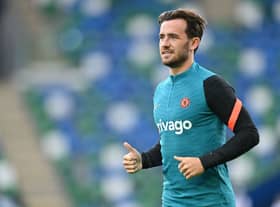 Ben Chilwell training ahead of the Super Cup. Credit: PAUL ELLIS/AFP via Getty Images
