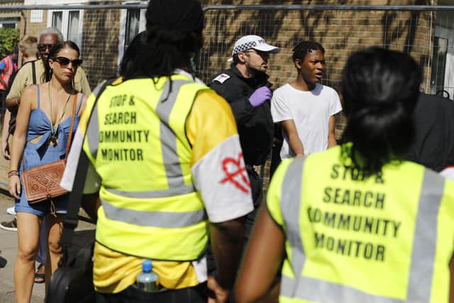 It comes as shocking data reveals the Met Police stopped and searched black Londoners at a rate three times higher than that of white residents across a 12-month period. Photo: Getty