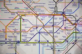 Tube Map May 2022 - Elizabeth line through Zone 1.