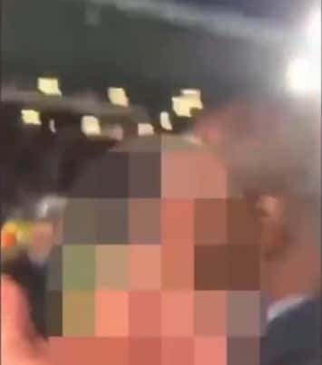The Everton fan swearing at Patrick Vieira.