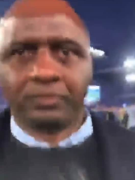 The Everton fan filming Patrick Vieira while abusing him.