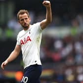 Harry Kane of Tottenham Hotspur thanks fans after the Premier League match (Photo by Ryan Pierse/Getty Images)