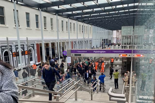 Paddington station was evacuated on the Elizabeth Line opening day. Photo: Liam Bruce