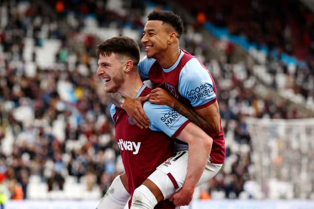 West Ham hope Declan Rice’s friendship with Jesse Lingard will lure the Man U winger back to east London. Credit: John Sibley - Pool/Getty Images