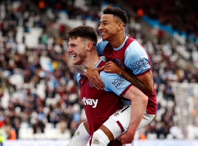 West Ham hope Declan Rice’s friendship with Jesse Lingard will lure the Man U winger back to east London. Credit: John Sibley - Pool/Getty Images