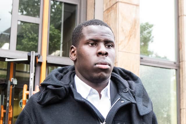 Kurt Zouma leaving, Thames Magistrates Court in London. Photo: SWNS