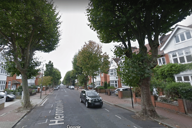 The collision took place on Herondale Avenue, Wandsworth. Photo: Google Streetview