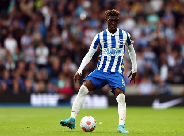 Yves Bissouma of Brighton & Hove Albion in action during the Premier League match . (Photo by Bryn Lennon/Getty Images)