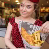 Poppies fish and chips in Shoreditch has been named as one of the best in London. Credit: LEON NEAL/AFP via Getty Images