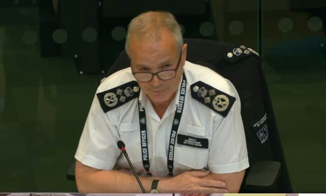 Sir Stephen House at the City Hall police and crime committee. Photo: LW