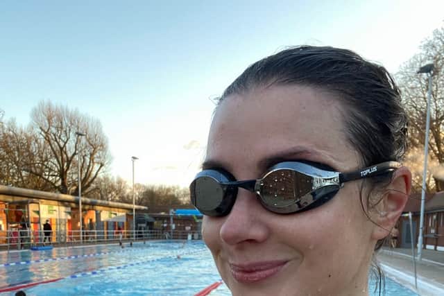 Natalie is going to swim a mile a day to build up to her 40th birthday. Credit: Natalie Woodward