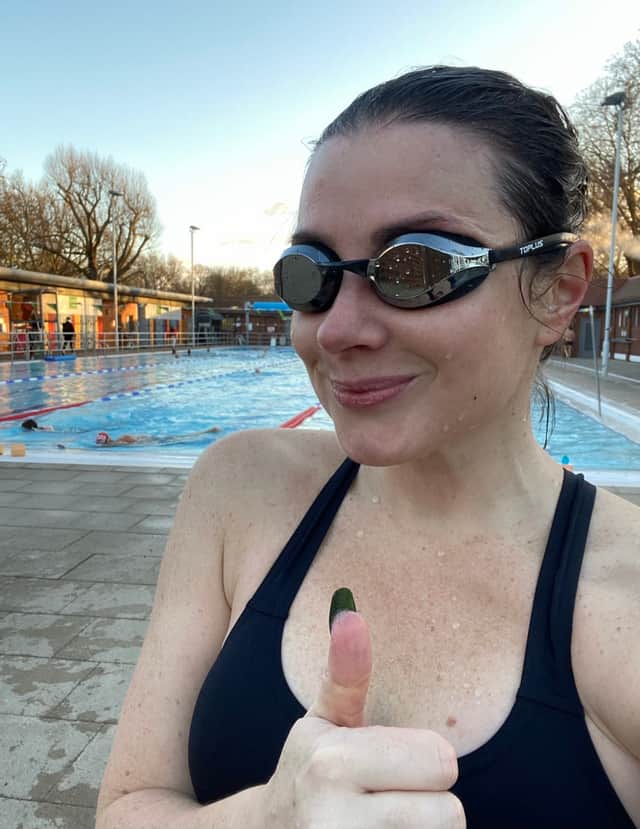 Natalie is going to swim a mile a day to build up to her 40th birthday. Credit: Natalie Woodward