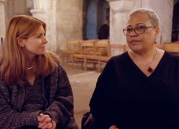 Mina Smallman, right, with Stacey Dooley. Photo: BBC / True Vision East / Jermaine Blake