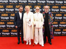 Bjorn, Agnetha, Anni-Frid and Benny at the launch of ABBA Voyage in London. Photo: Getty