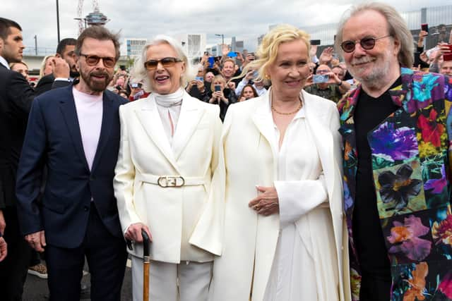 ABBA ahead of the first performance of their ABBA Voyage concert. Photo: Getty