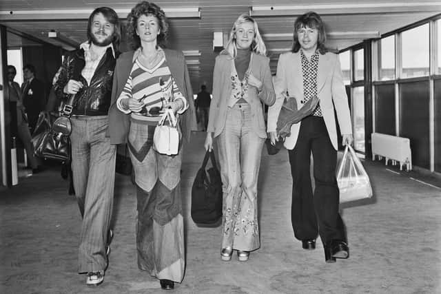 ABBA at Heathrow, London, after winning the 1974 Eurovision Song Contest held in Brighton. Photo: Getty