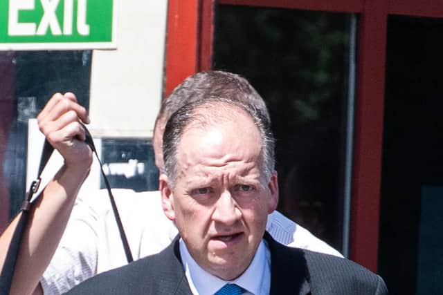 Graham Mansie leaving Bromley Magistrates Court. Credit: SWNS