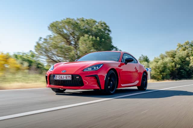 The Toyota GR86 in action.