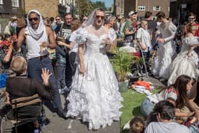 A Royal street party for Harry and Meghan’s wedding. Credit: Chris McGrath/Getty Images