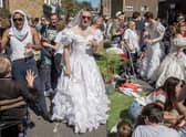 A Royal street party for Harry and Meghan’s wedding. Credit: Chris McGrath/Getty Images