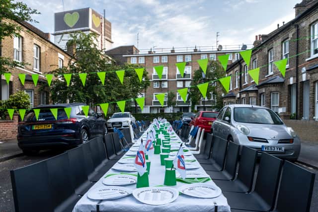  Grenfell campaigners have held an empty chair Jubilee street party