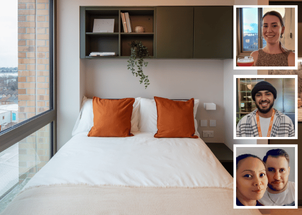 Co-living spaces are increasingly touted as an answer to the question of rethinking city living. Pictured, from top, Giuliana Przybycien, Rajan Hunjan, Rona Belle Pronto (front) and Florentine. Photo: Folk/LondonWorld/Rona Belle Pronto