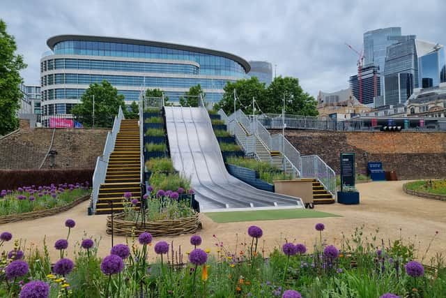 The Tower of London Superbloom slide. Photo: LondonWorld