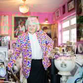 Royal super fan Margaret Tyler at home with her collection. Photo: SWNS