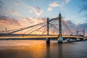 Chelsea Bridge where the man was Tasered. Credit: Adobe Stock