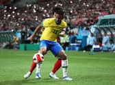 Gabriel Jesus of Brazil competes for the ball with Hong Chul of South Korea  (Photo by Chung Sung-Jun/Getty Images)
