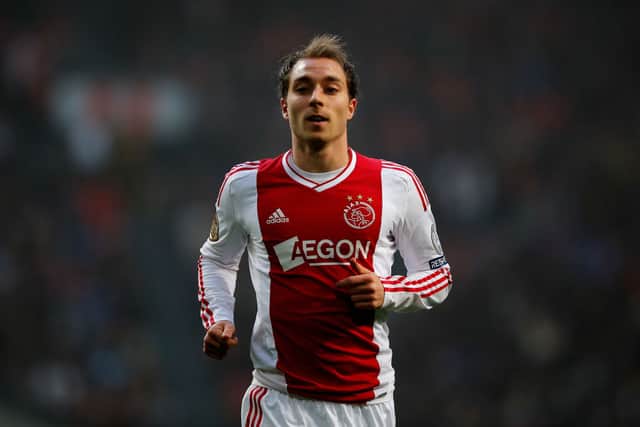 Christian Eriksen playing for Ajax nine years ago. Credit: Dean Mouhtaropoulos/Getty Images