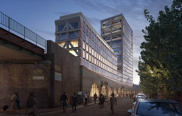 The computer-generated image of the proposed tower. Credit: Adjaye Associates/Lambeth Council