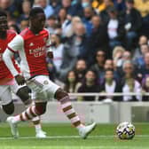 Flo Balogun of Arsenal during the MIND Series match between Tottenham Hotspur . (Photo by David Price/Arsenal FC via Getty Images)