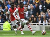 Flo Balogun of Arsenal during the MIND Series match between Tottenham Hotspur . (Photo by David Price/Arsenal FC via Getty Images)