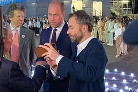 Prince William, the Duke of Cambridge, met and spoke with the children about the tree planting project. 