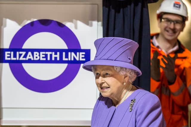 Queen Elizabeth visited the new Crossrail Bond street station which is still under construction in 2016. Photo: Getty