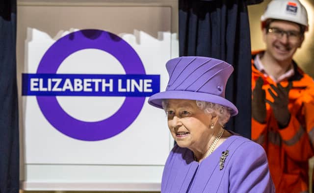 Queen Elizabeth visited the new Crossrail Bond street station which is still under construction in 2016. Photo: Getty