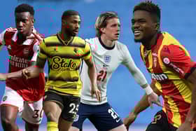 Eddie Nketiah, Emmanuel Dennis, Conor Gallagher and Cheick Doucoure. Credit: Getty