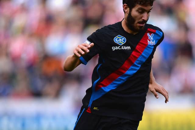 Jose Campana of Crystal Palace in action during the Barclays Premier League match (Photo by Christopher Lee/Getty Images)