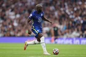 Romelu Lukaku of Chelsea  during the Premier League match between Tottenham Hotspur (Photo by Catherine Ivill/Getty Images)